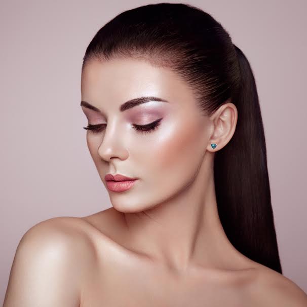 24k Rose Gold Plated 2 Cttw Alexandrite Heart Stud Earrings