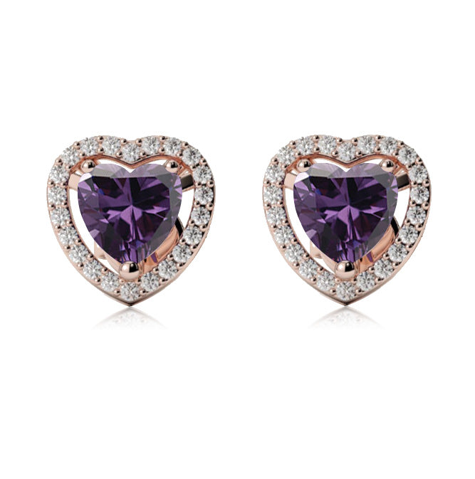 10k Rose Gold Plated 1/2 Ct Created Halo Heart Amethyst Stud Earrings1111111111111111111111111111111111111111111111111111111111111111111111111111111111111111111111111111 ++ ++ ++ ++ ++ ++ ++ ++ ++ ++ ++ ++ ++ ++ ++ ++ ++ ++ ++ ++ ++ ++ ++ ++ ++ ++ ++ ++