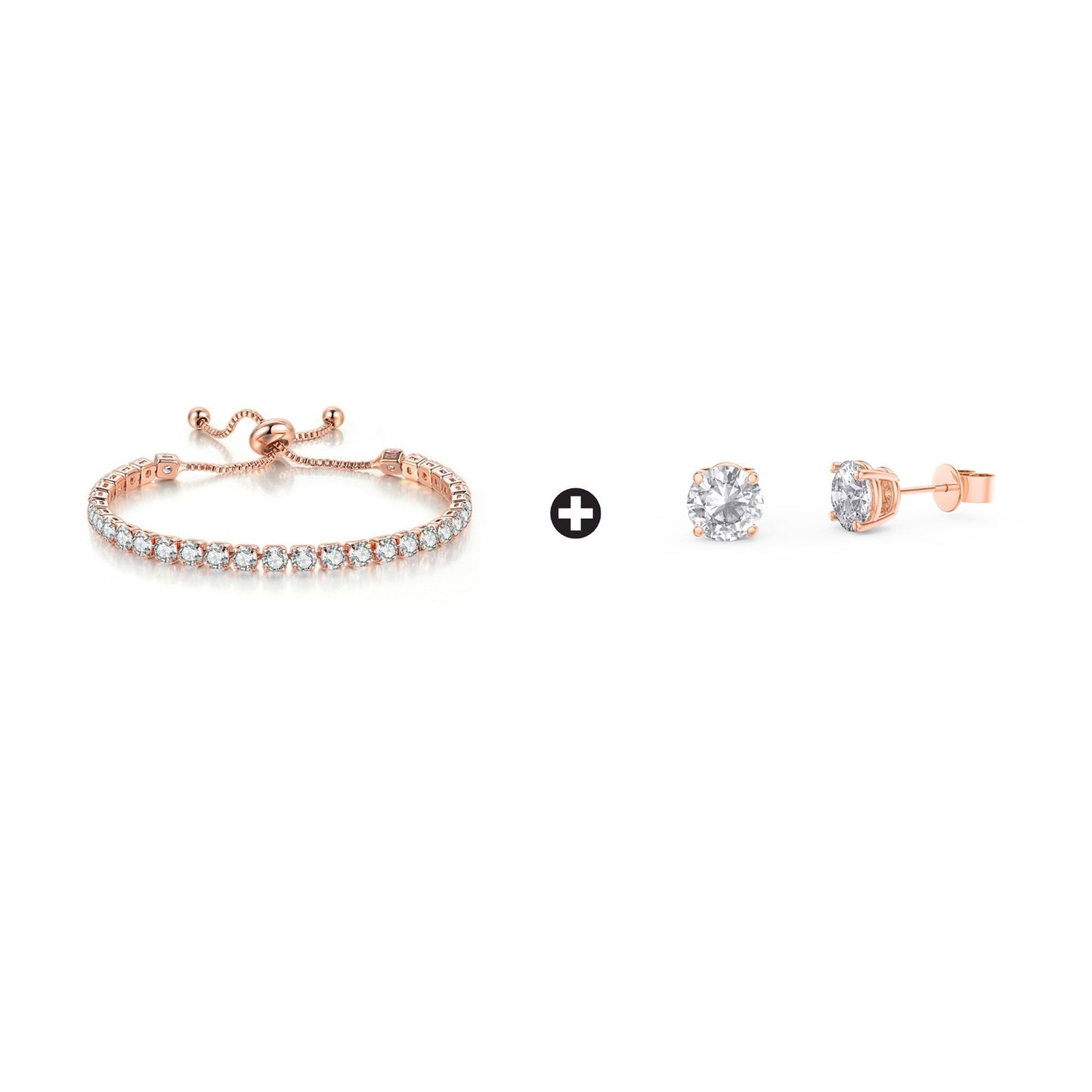 10k Rose Gold 7 Cttw Created White Sapphire Round Adjustable Tennis Plated Bracelet and Earrings Set1111111111111111111111111111111111111111111111111111111111111111111111111111111111111111111111111111111111 ++ ++ ++ ++ ++ ++ ++ ++ ++ ++ ++ ++ ++ ++ ++ ++
