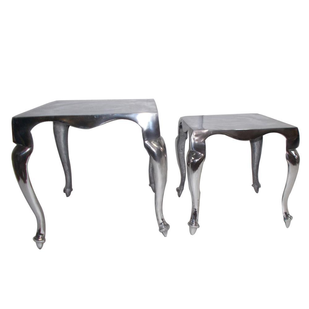 A&B Home Aluminium Tables - Set Of 2 - 39584 6