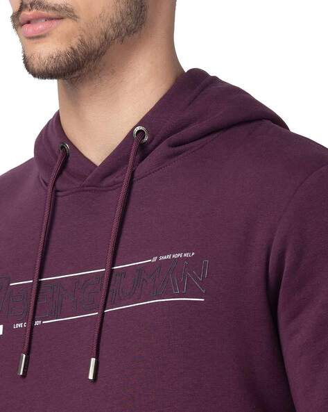 Typographic Hoodie with Drawstrings1