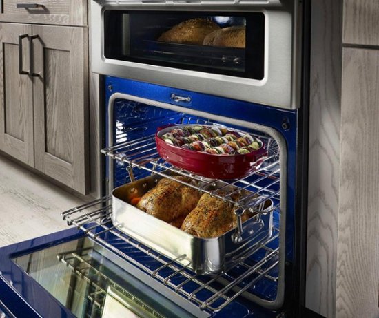KitchenAid - 6.7 Cu. Ft. Self-Cleaning Freestanding Double Oven Electric Convection Range