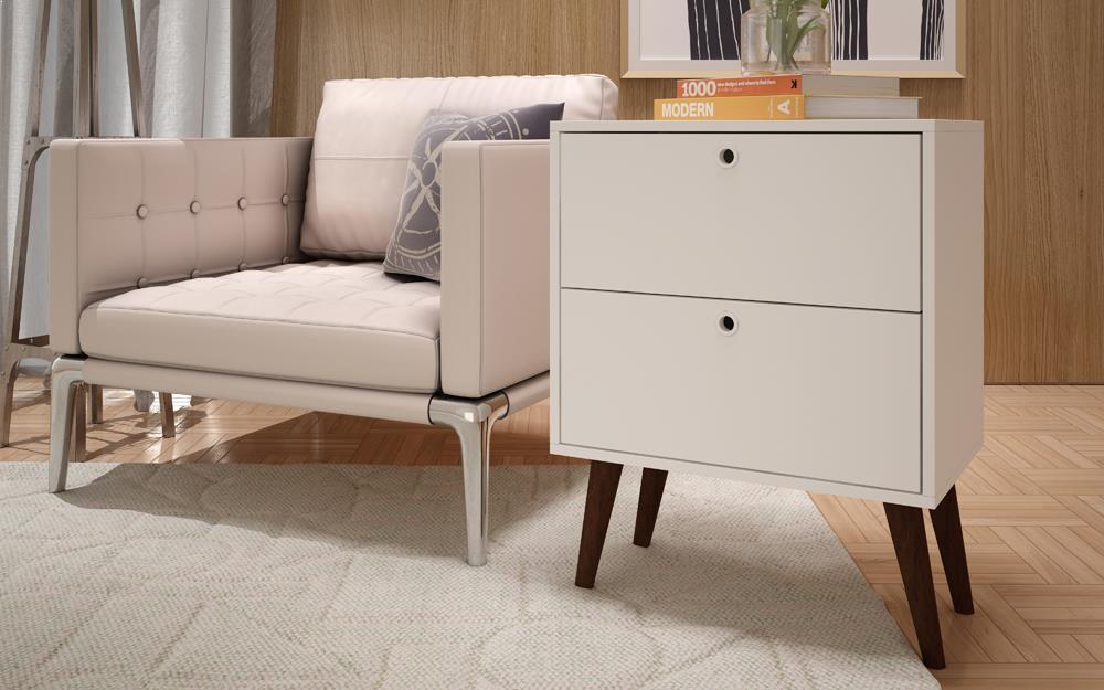 Accentuations by Manhattan Comfort Taby 2 Drawer Nightstand