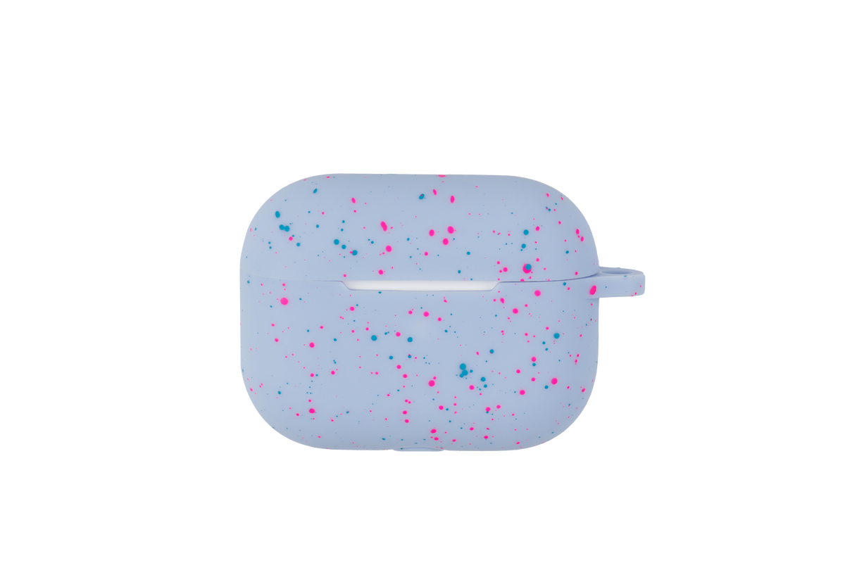 TEKNE Silicone Airpod Case for Airpods Pro-Motif Blue with Dots