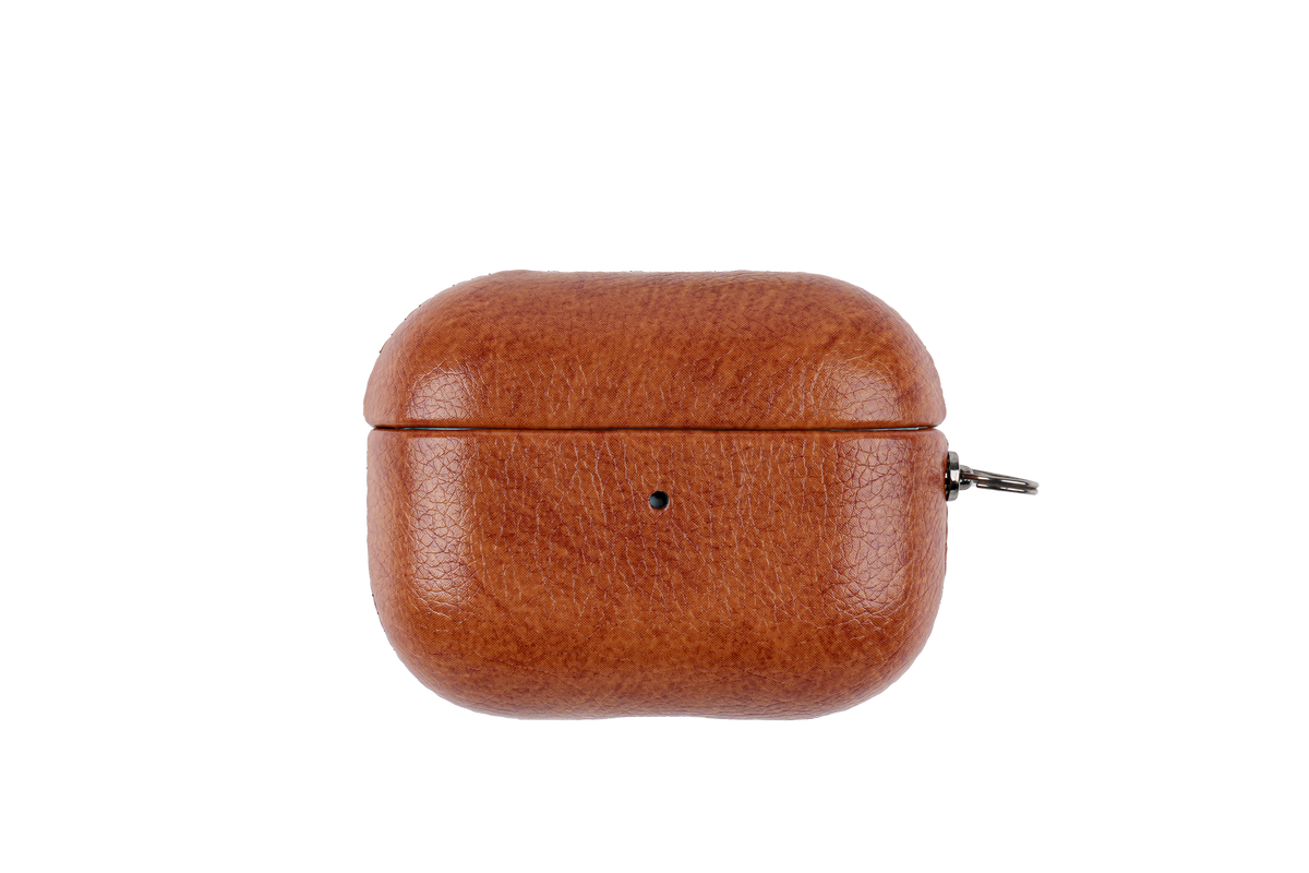 Tekne Vegan Leather case for Airpods-Tan brown