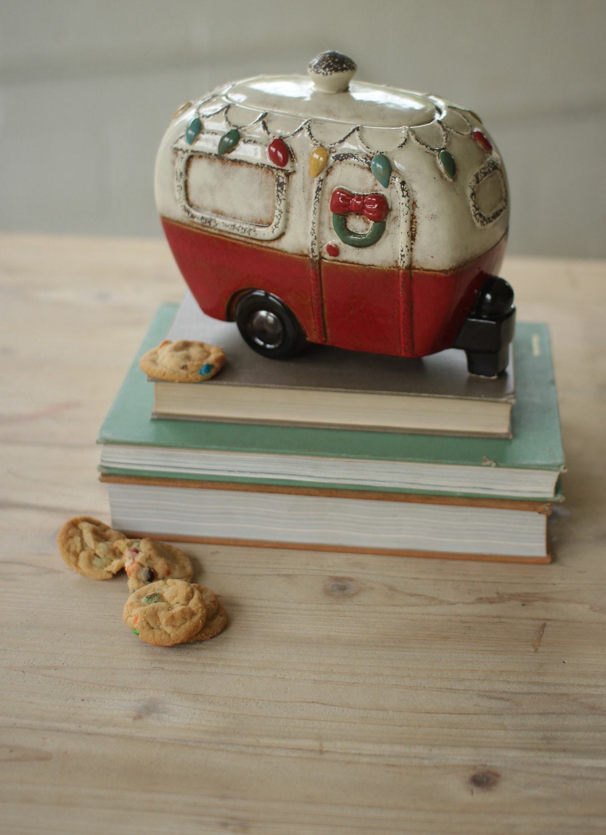 Kalalou Ceramic Christmas Camper Canister3