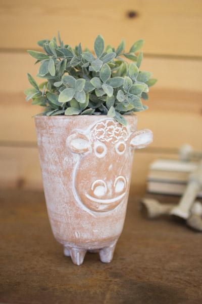 Kalalou Clay Sheep Planter