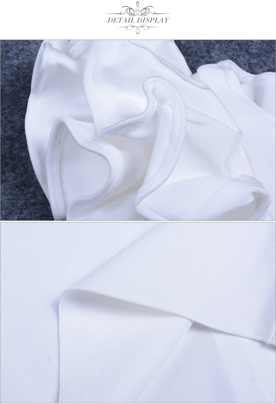 ADYCE Vestidos O-neck Chic Runway White Mini Bandage Evening Party Dress - Y22271