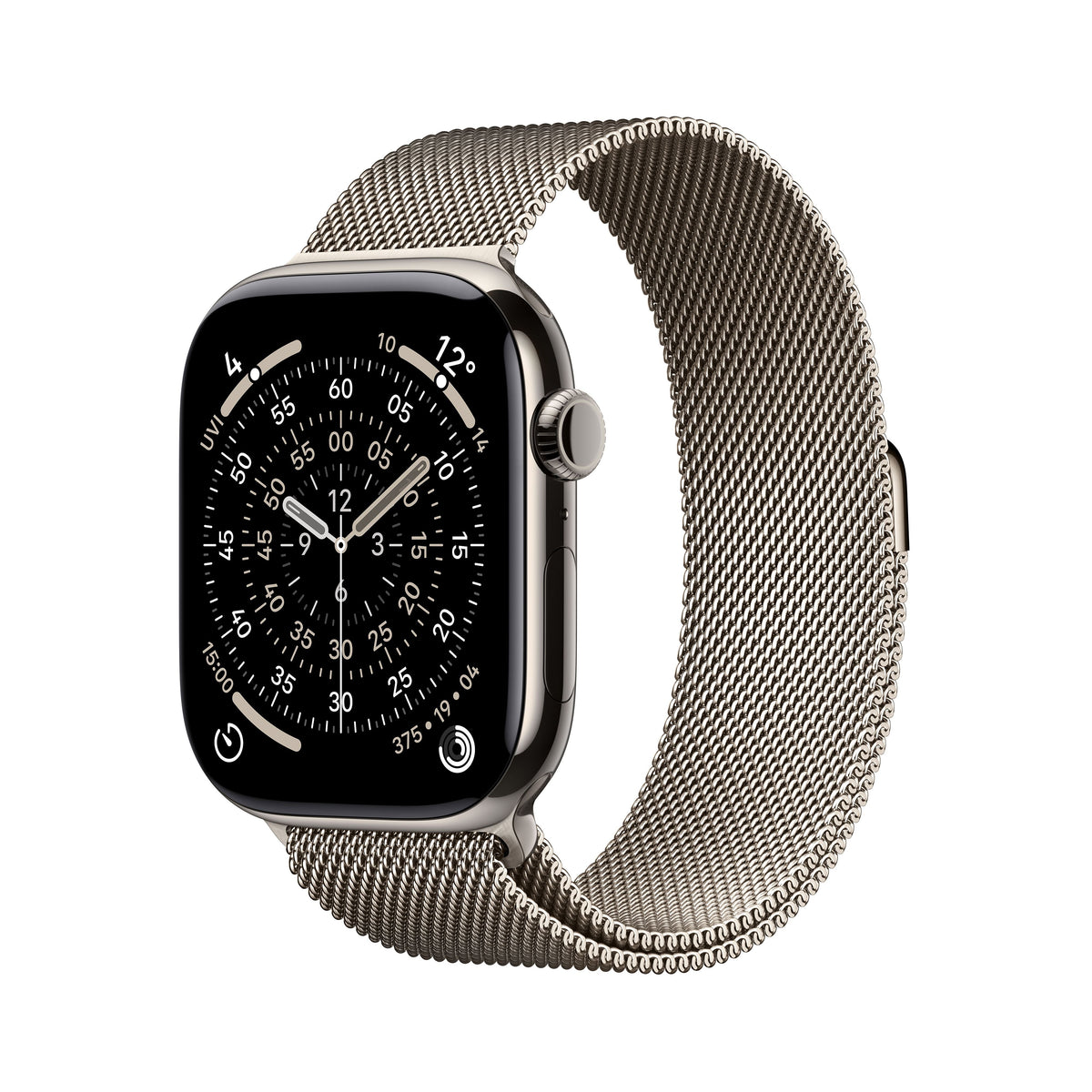 Apple Watch Series 11 GPS + Cellular 46mm Natural Titanium Case with Natural Milanese Loop - S/M