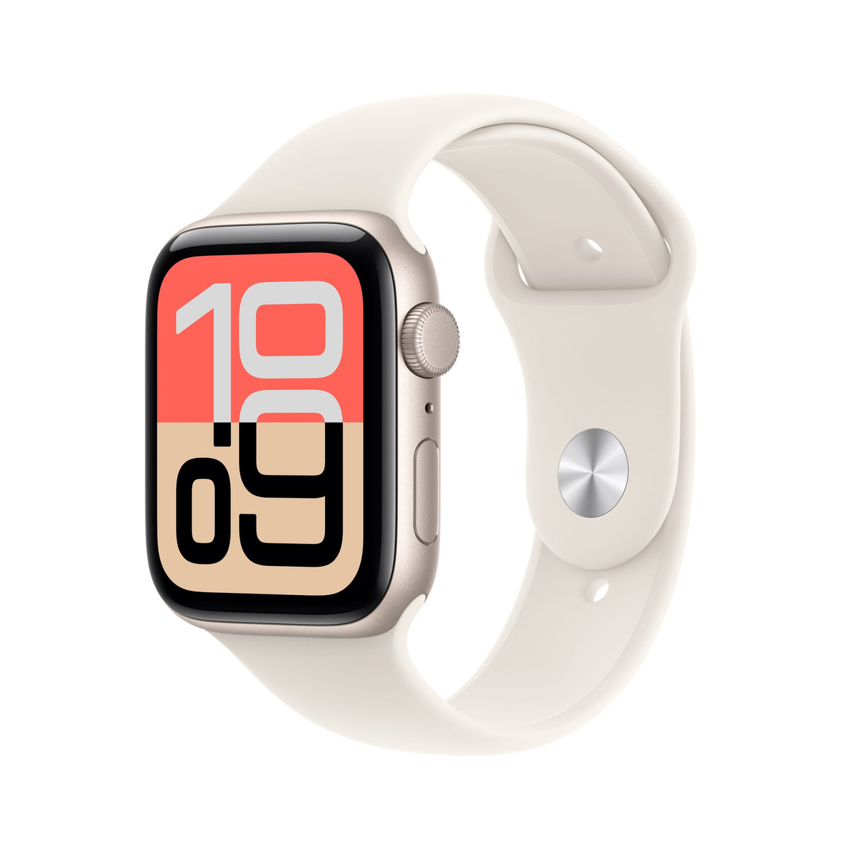Apple Watch SE 3 GPS 44mm Starlight Aluminium Case with Starlight Sport Band - S/M