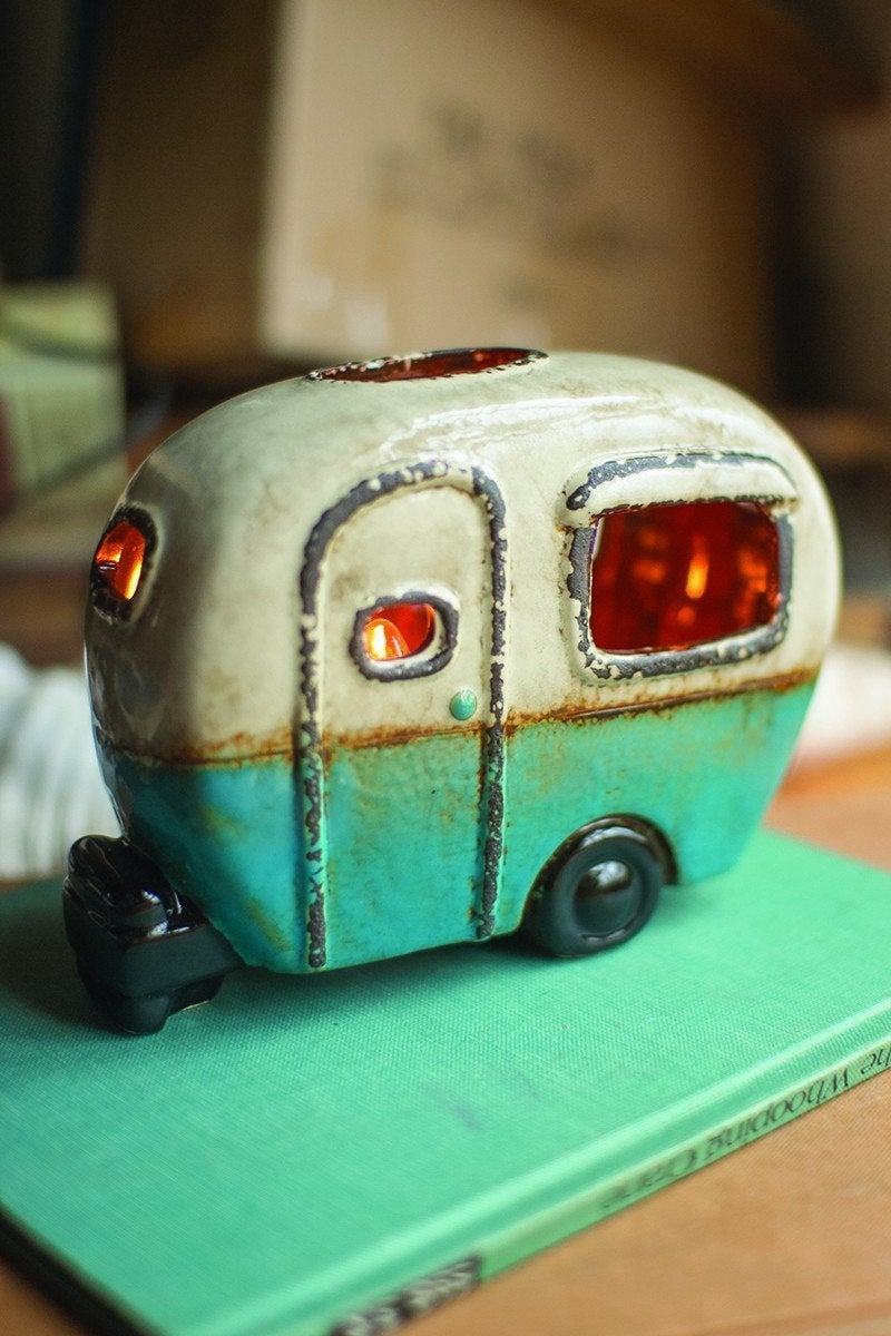 Kalalou Ceramic Camper Lamp - Set Of 2