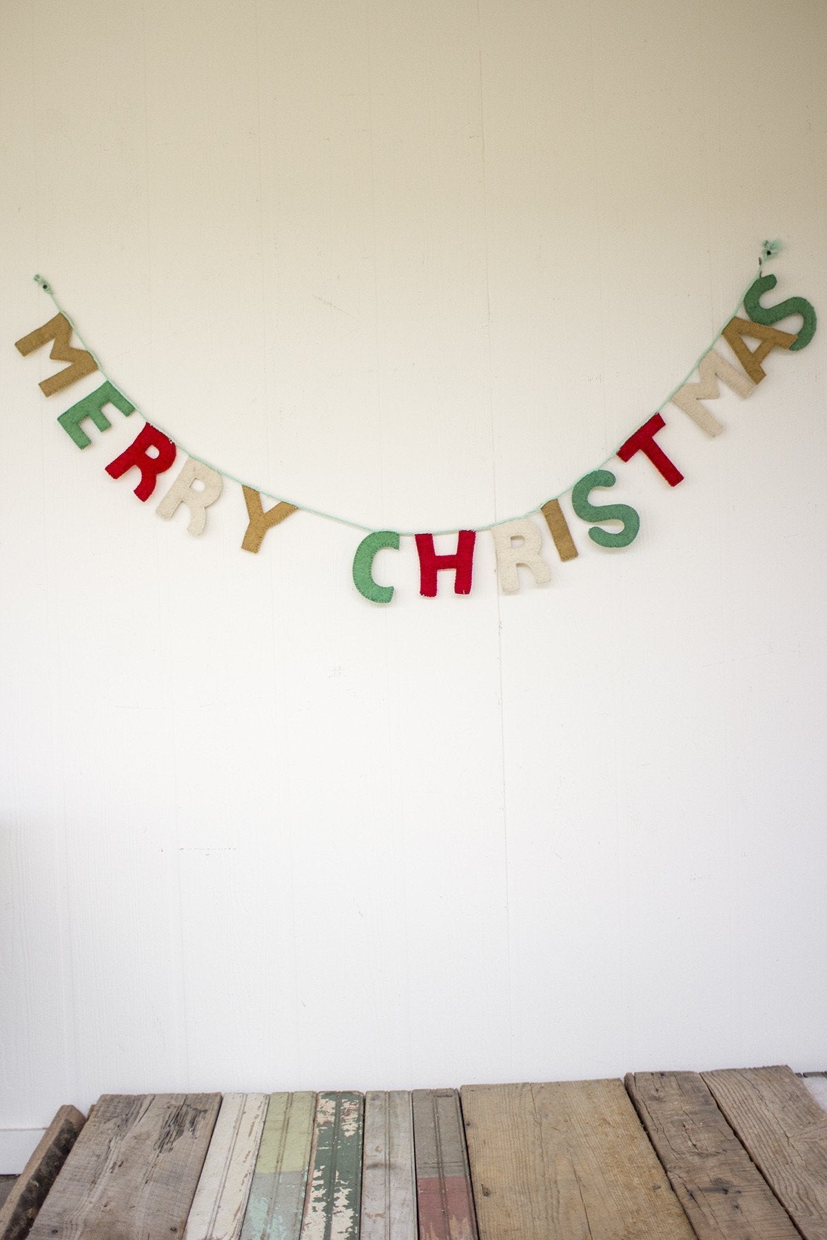 Kalalou Felt Merry Christmas Garland