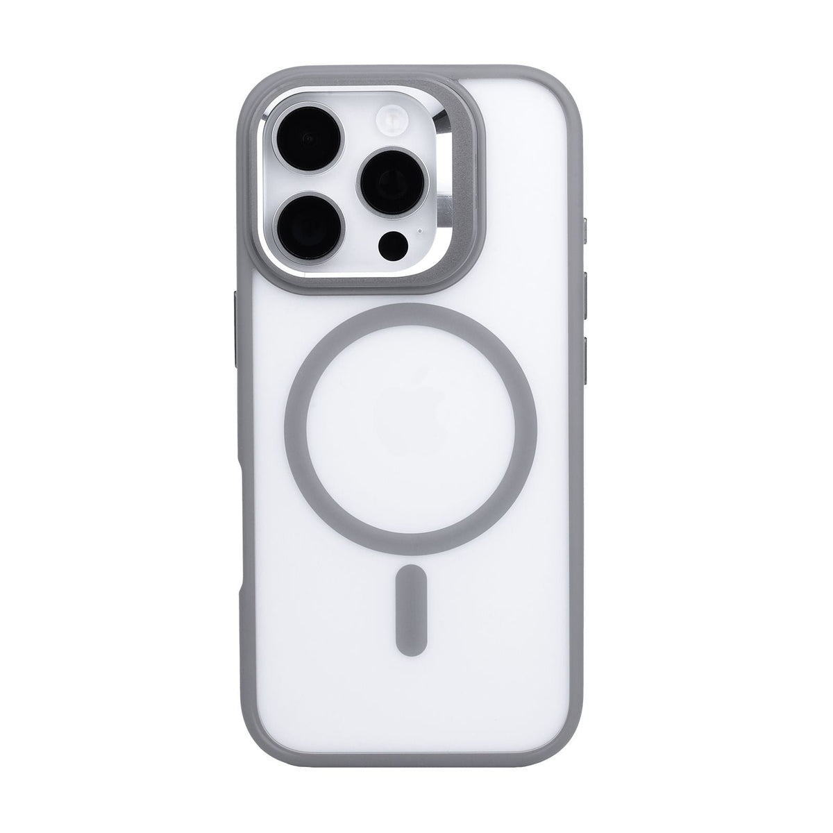 Tekne CLEAR Case with Camera Stand for iPhone 16 Pro | Slim, Transparent & Scratch-Resistant - Grey