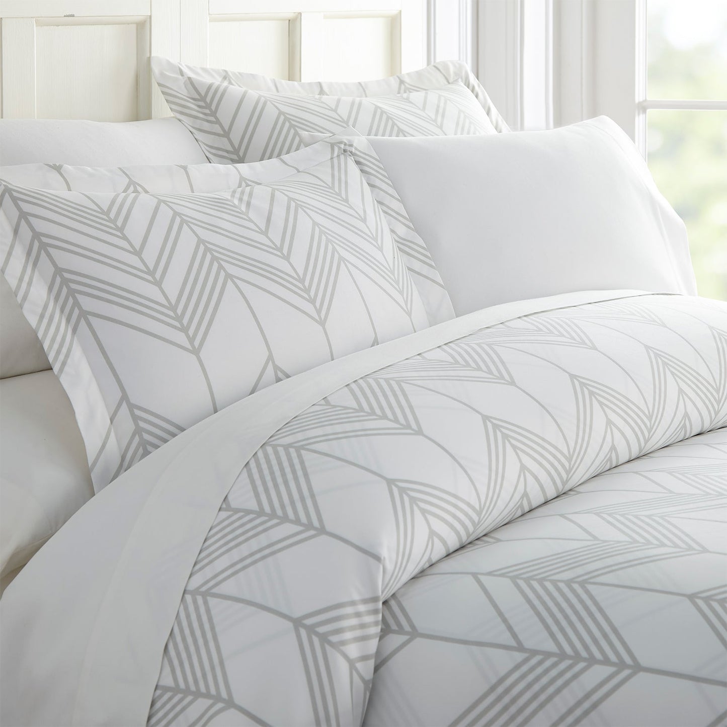 Urban Loft Superior Softness Pattered Duvet SET - 3 Piece - Classic Chevron