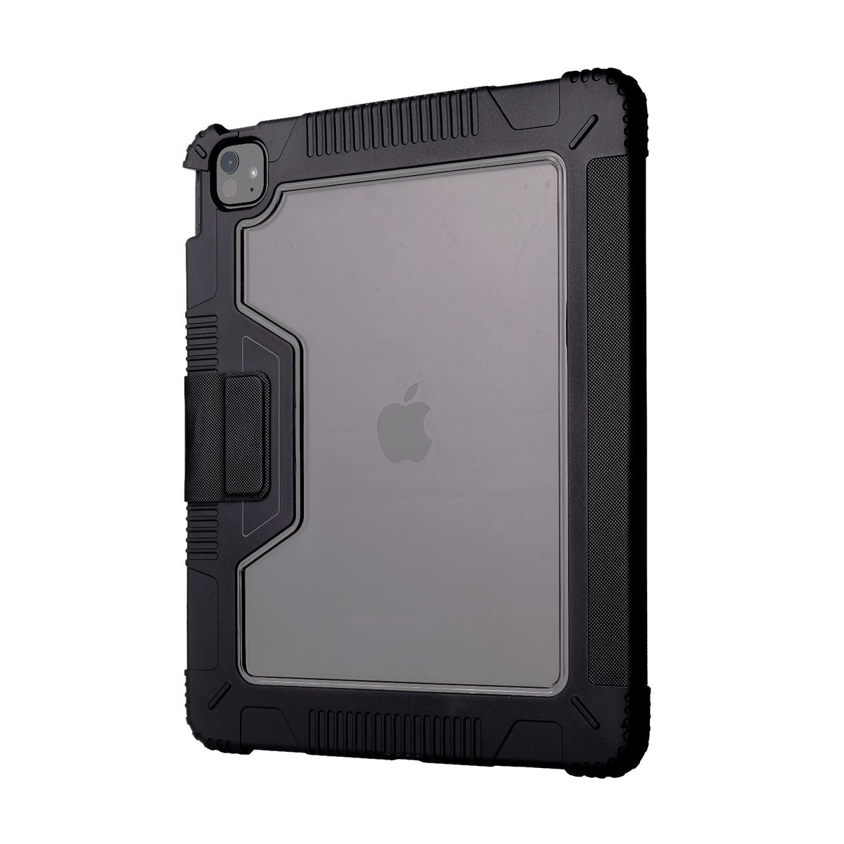 Tekne Shockproof Vegan Leather Case for iPad Pro 13 M4 | Stand Function | Drop Protection - Black