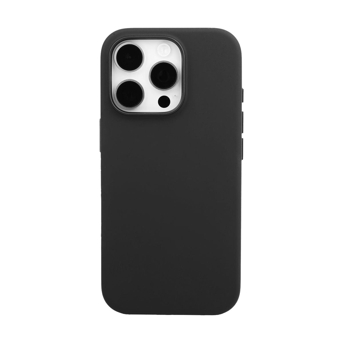 Tekne Silicone Case for iPhone 16 Pro | Soft-Touch Grip | Shockproof & Wireless Charging Compatible - Black