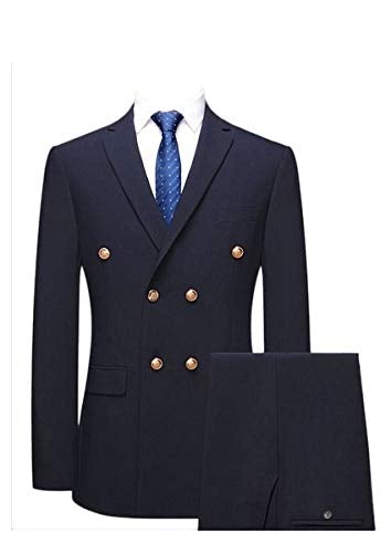 House Of Sensation Mens Slim Fit Tuxedo 2 pcs Suit | Business Suit/Wedding Suit