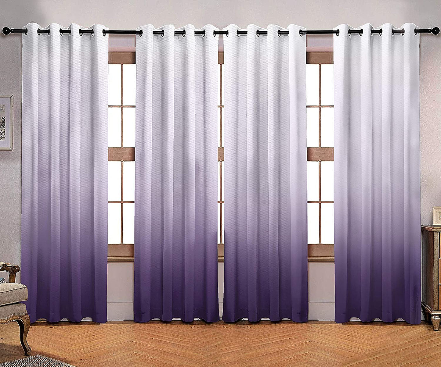 Ultimate Trends Polyester Digital Fancy Multi Shaded (Gradient) Print Curtains for Window 5 feet Pack of 1, (UTCR1009_5ft_1_New)