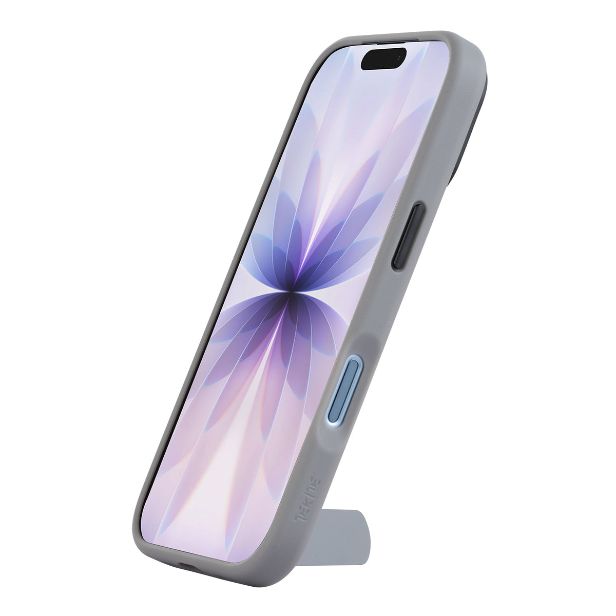 TEKNE Hybrid Frost Matte with stand Case for iPhone 17-Grey