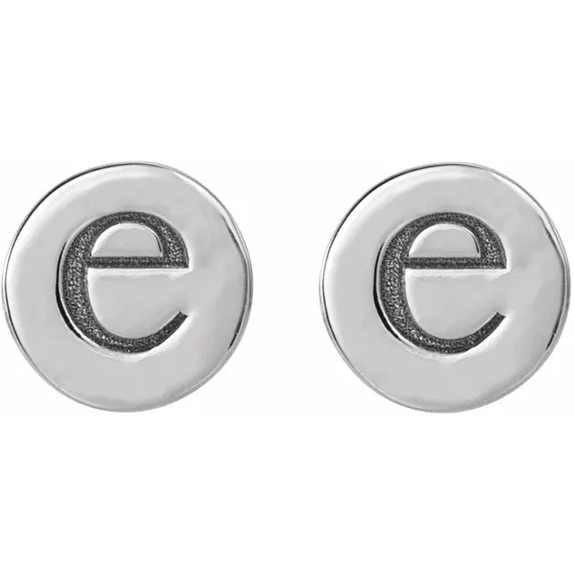 Sterling Silver 6.35 mm Engravable Disc Earrings