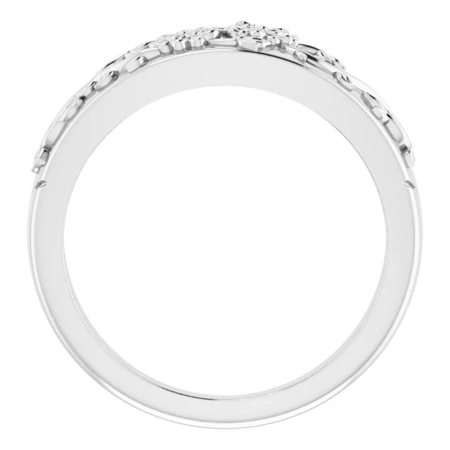 Sterling Silver Floral Ring