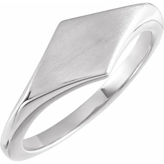 Sterling Silver Geometric Signet Ring