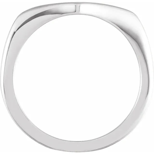 Sterling Silver Geometric Signet Ring