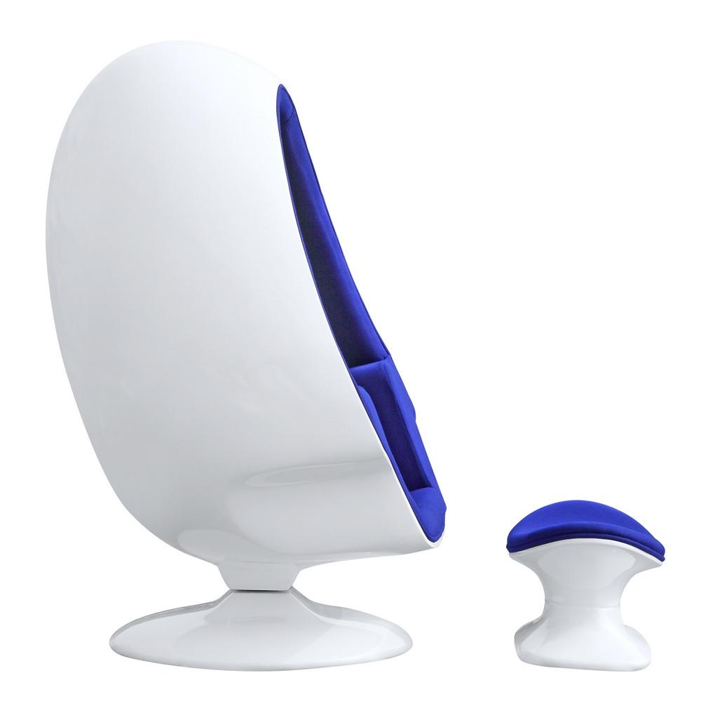 Fine Mod Imports Alpha Egg Chair and Ottoman
