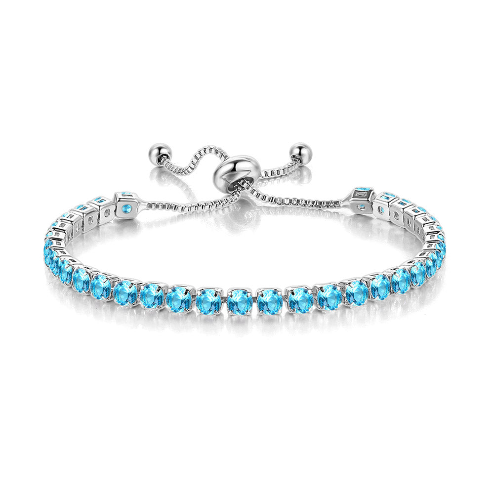 10k White Gold 7 Cttw Created Aquamarine Round Adjustable Tennis Bracelet Plated111111111111111111111111111111111111111111111111111111111111111111111111111111111111111111111111111111111 ++ ++ ++ ++ ++ ++ ++ ++ ++ ++ ++ ++ ++ ++ ++ ++ ++ ++ ++ ++ ++ ++ ++
