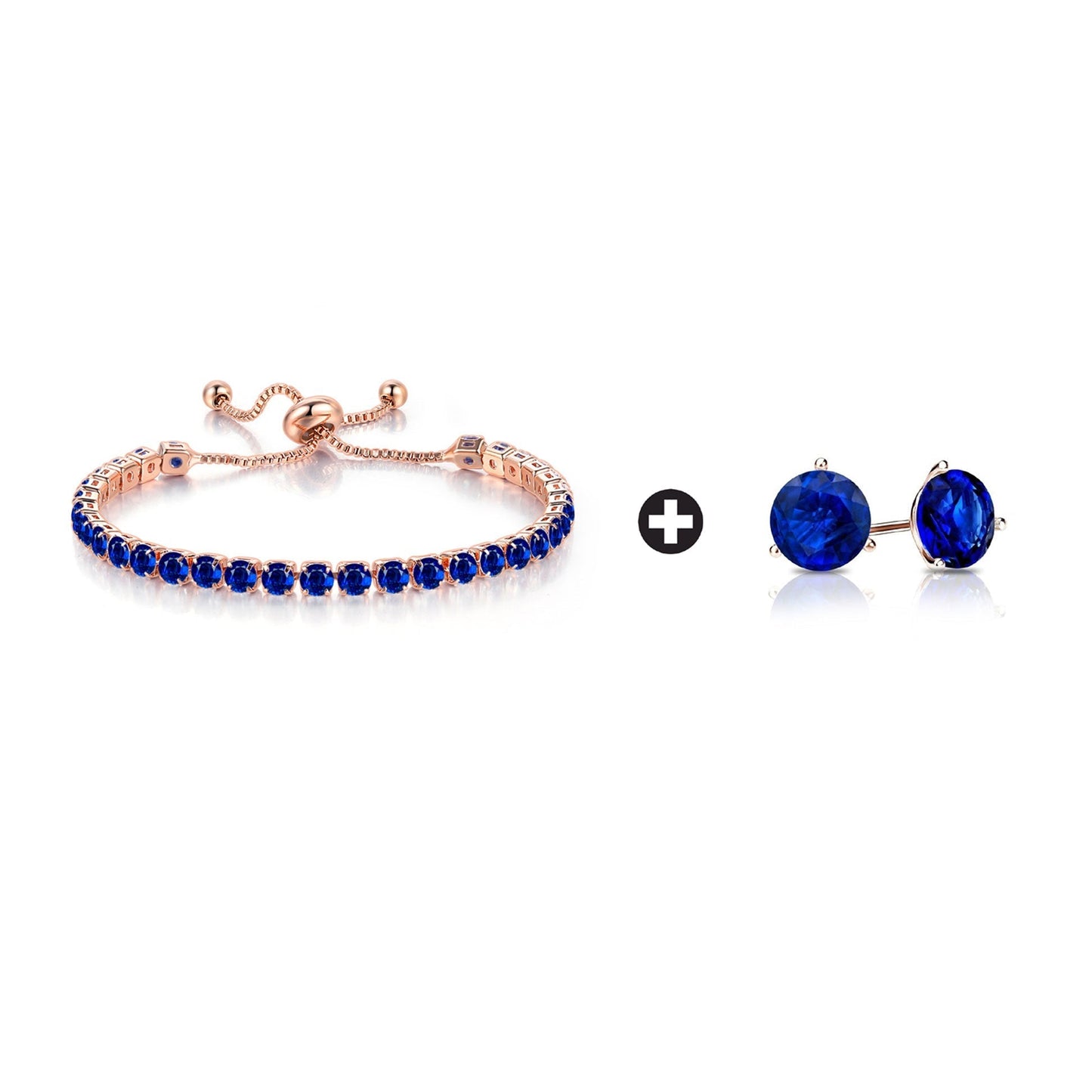 10k Rose Gold 7 Cttw Created Blue Sapphire Round Adjustable Tennis Plated Bracelet and Earrings Set111111111111111111111111111111111111111111111111111111111111111111111111111111111111111111111111111111111111 ++ ++ ++ ++ ++ ++ ++ ++ ++ ++ ++ ++ ++ ++ ++ ++