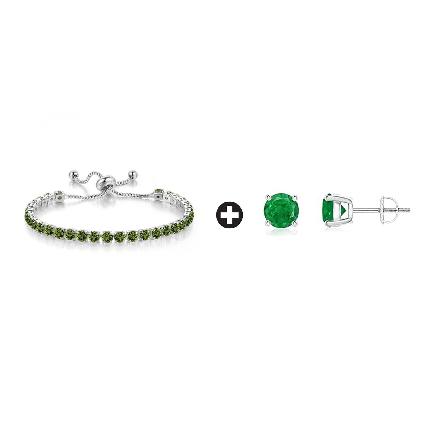 10k White Gold 6 Cttw Created Emerald Round Adjustable Tennis Plated Bracelet and Earrings Set11111111111111111111111111111111111111111111111111111111111111111111111111111111111111111111111111111111111 ++ ++ ++ ++ ++ ++ ++ ++ ++ ++ ++ ++ ++ ++ ++ ++ ++ ++