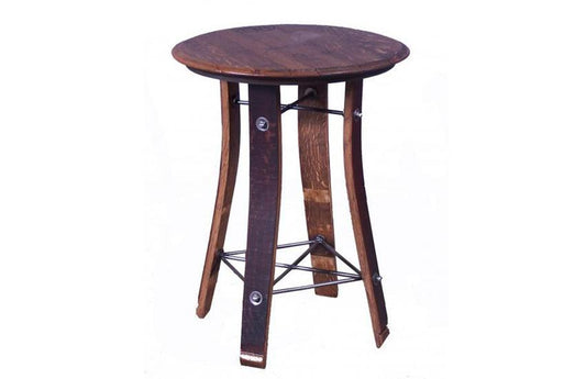 Designs 24" Barrel Top Side Table - Reclaimed Wine Barrel Furniture
