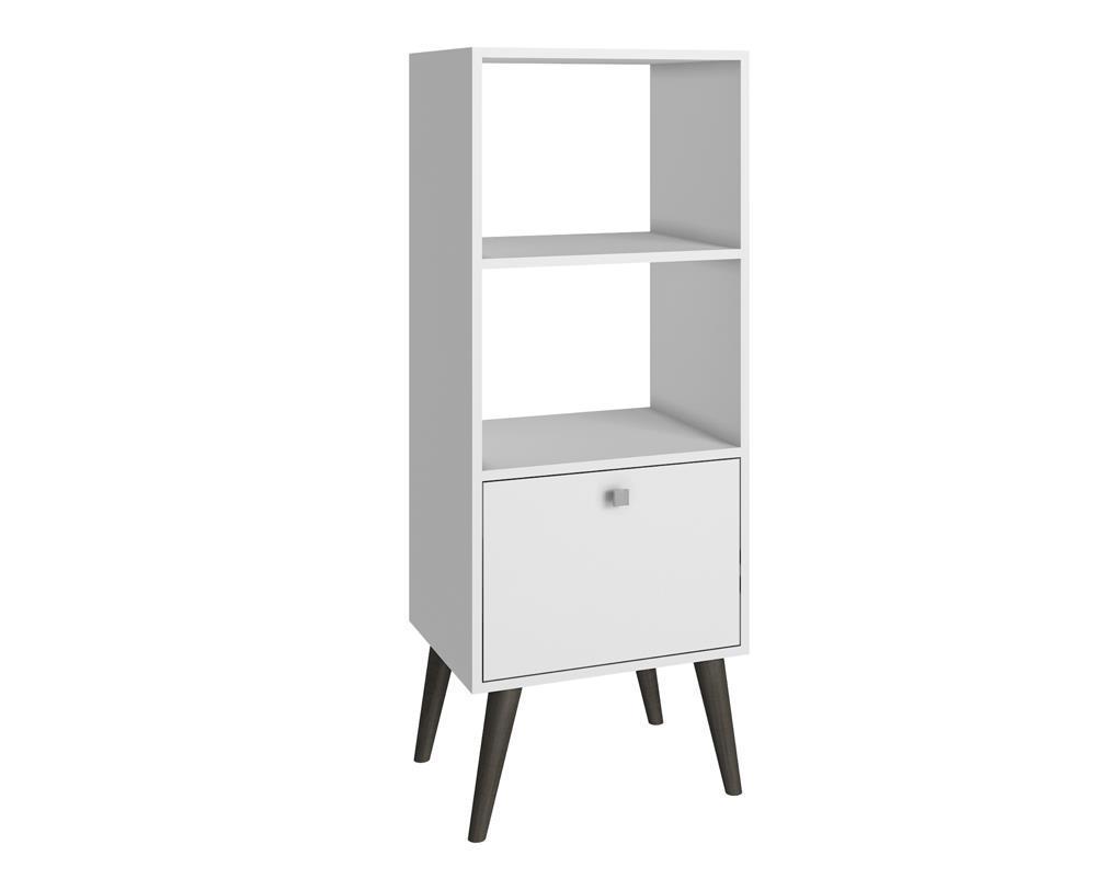 Accentuations by Manhattan Comfort Sophisticated Sami Double Bookcase with 2 Open Shelves and 1 Drawer - Modish Store