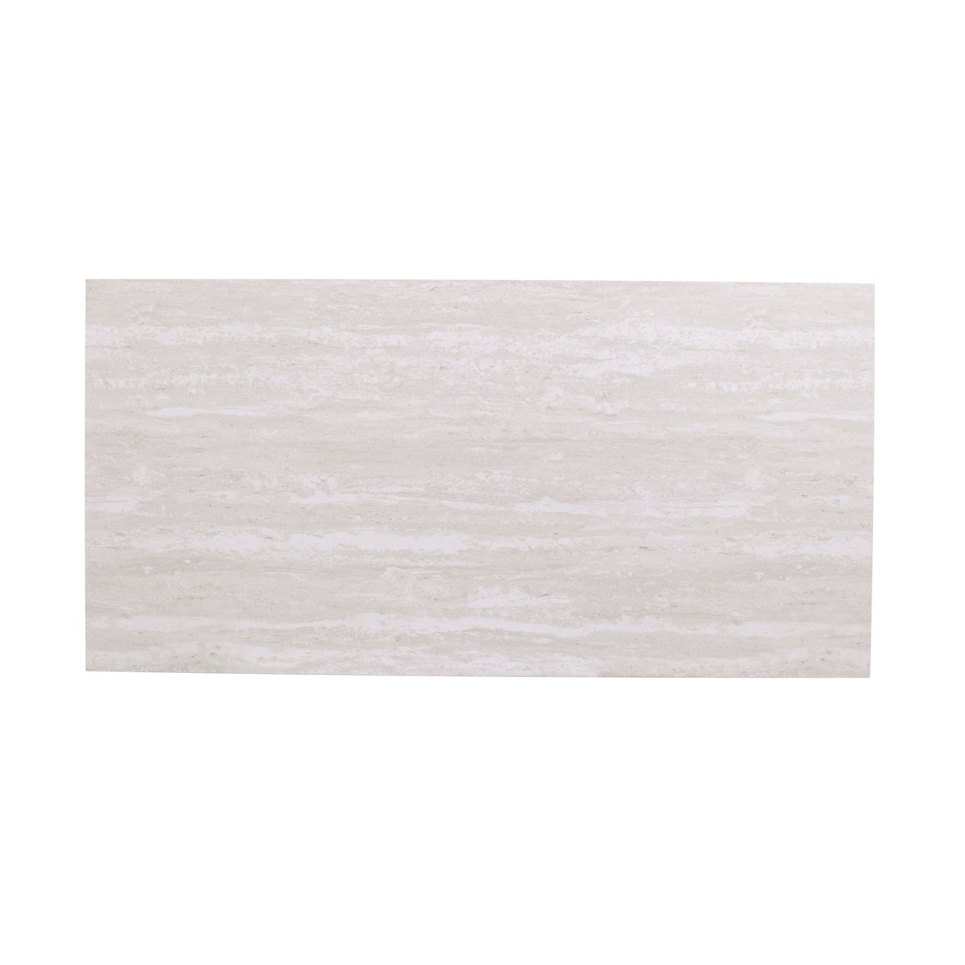 47" Chrome And White Faux Marble Rectangular Coffee Table By Homeroots | Coffee Tables | Modishstore - 5