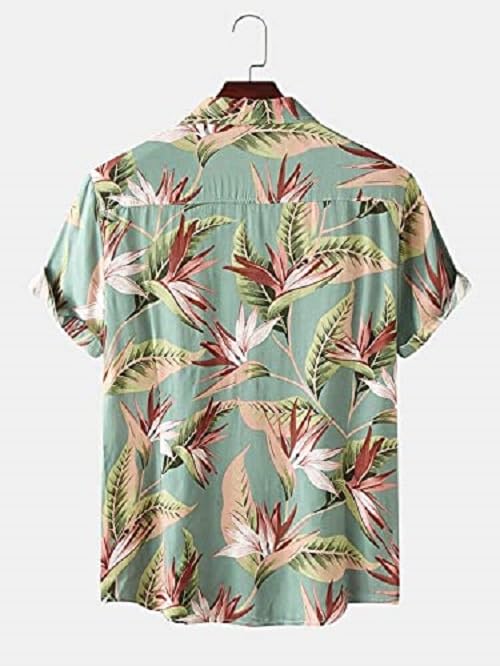 LookMark Men's Poly Cotton Digital Printed Stitched Half Sleeve Shirt