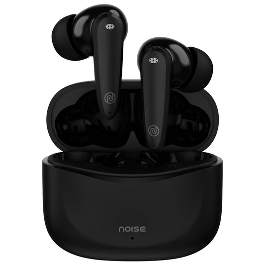 Noise Buds VS106 Truly Wireless in-Ear Earbuds with 50H Playtime, Quad Mic with ENC, Instacharge(10 min=200 min),Ultra-Low Latency(up to 40ms), 10mm Driver, and BT v5.3 (Jet Black)