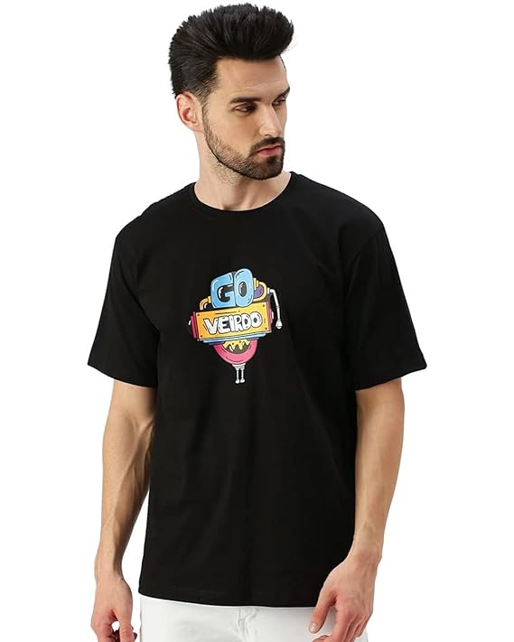 Oversize Loose Fit Round Neck Half Sleeve T-Shirt for Men (Pack of 2)