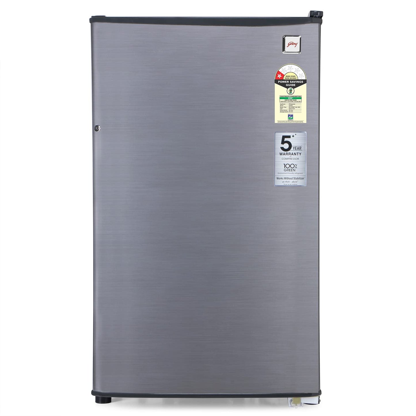Godrej 99 L 1 Star Direct Cool Single Door Refrigerator (RD CHAMP 114A 13 WRF ST GR, Steel Grey, Wired Shelves)