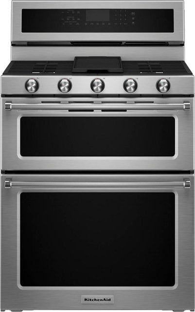 KitchenAid - 6.7 Cu. Ft. Self-Cleaning Freestanding Double Oven Electric Convection Range