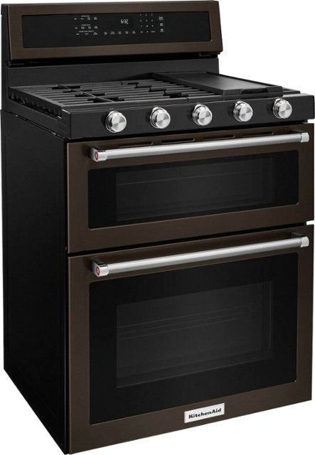 KitchenAid - 6.7 Cu. Ft. Self-Cleaning Freestanding Double Oven Electric Convection Range