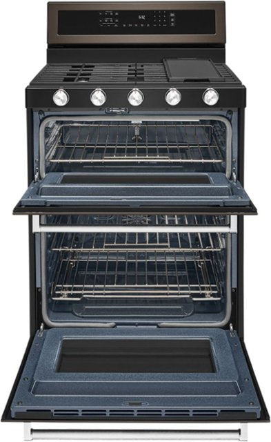 KitchenAid - 6.7 Cu. Ft. Self-Cleaning Freestanding Double Oven Electric Convection Range