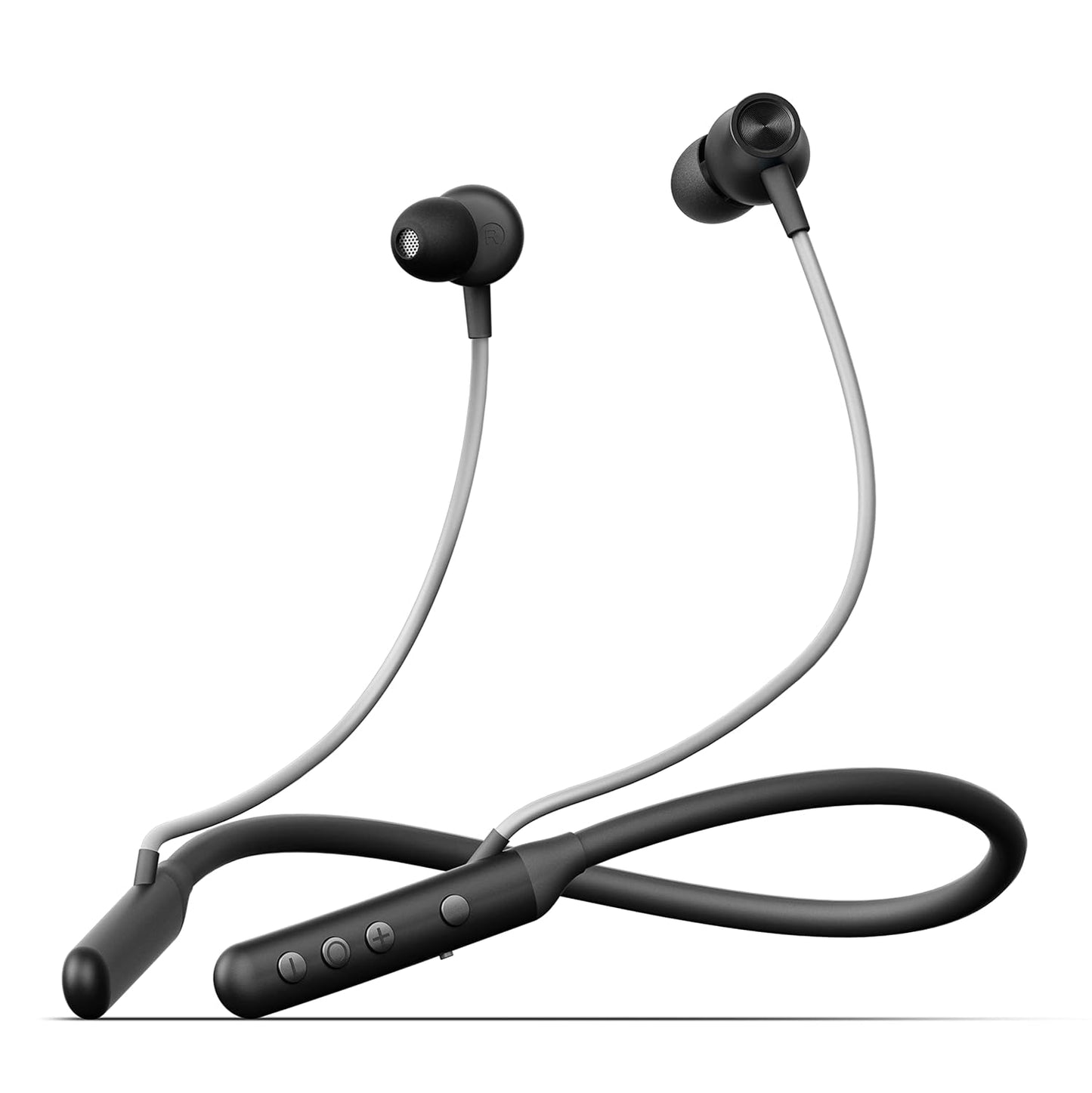Boult Audio YCharge Wireless in Ear Bluetooth Earphones with 12H Playtime, Type-C Fast Charging (20Min=100% Playtime), Pro+ Calling Mic, Made in India, 12mm Bass Drivers, IPX5 Neckband (Black)