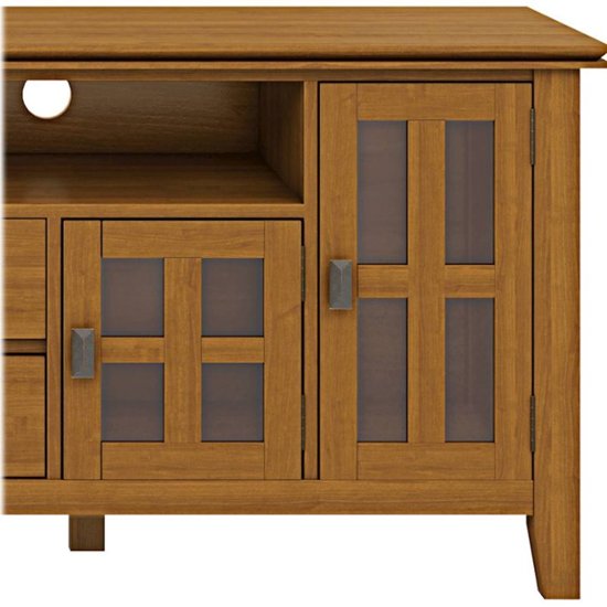 Simpli Home - Artisan Solid Wood 72 inch Wide Transitional TV Media Stand in Honey Brown For TVs up to 80 inches - Honey Brown