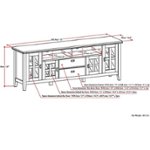 Simpli Home - Artisan Solid Wood 72 inch Wide Transitional TV Media Stand in Honey Brown For TVs up to 80 inches - Honey Brown