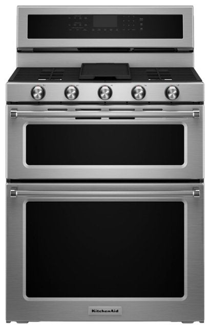 KitchenAid - 6.7 Cu. Ft. Self-Cleaning Freestanding Double Oven Electric Convection Range
