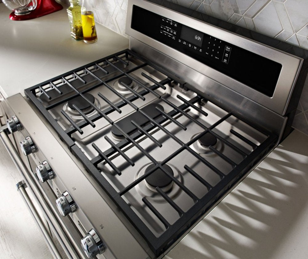 KitchenAid - 6.7 Cu. Ft. Self-Cleaning Freestanding Double Oven Electric Convection Range