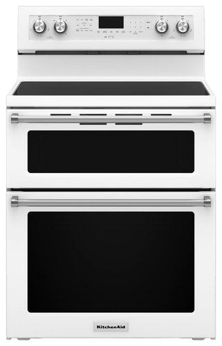 KitchenAid - 6.7 Cu. Ft. Self-Cleaning Freestanding Double Oven Electric Convection Range