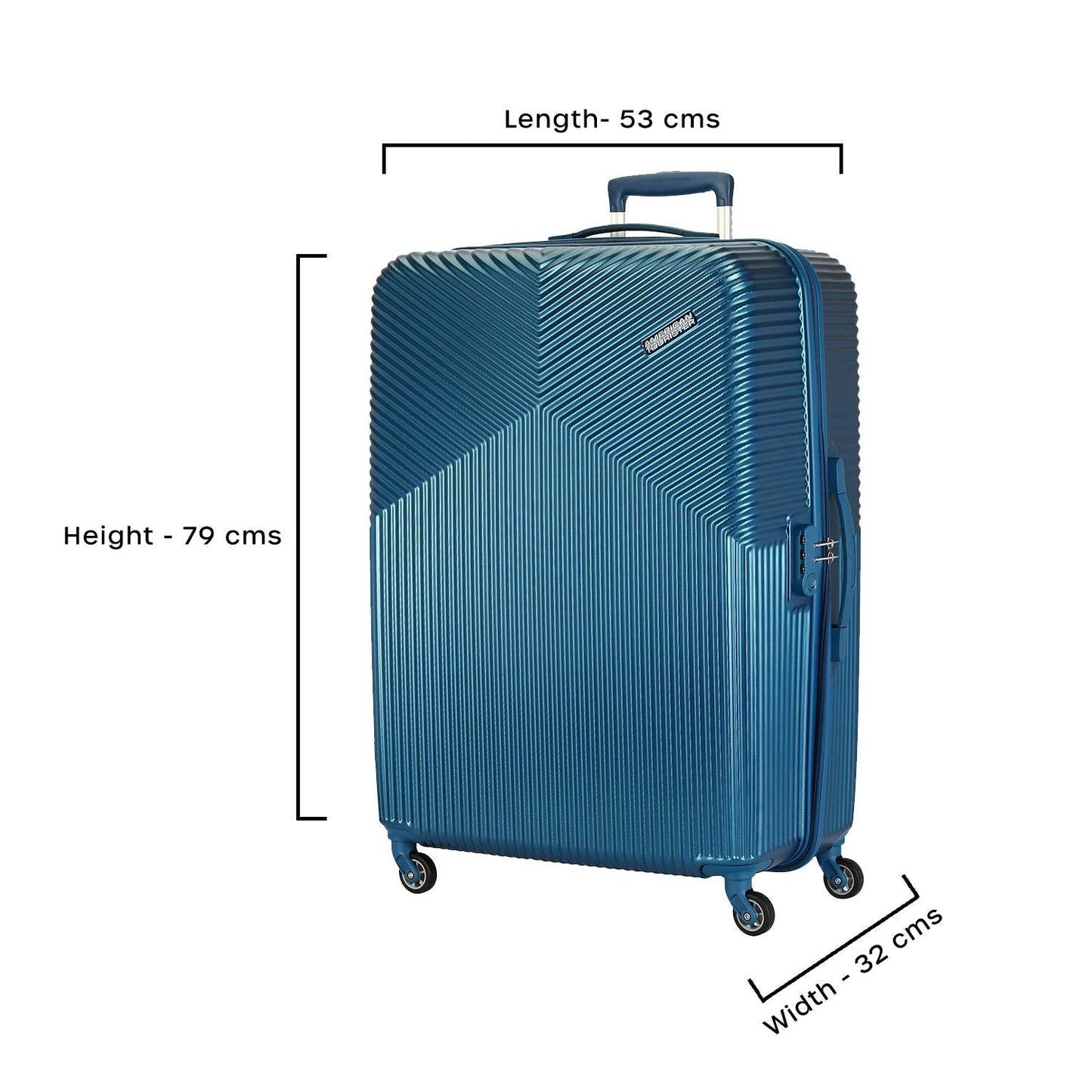 American Tourister Georgia Polycarbonate Moonlight Blue Hardsided Luggage Set (FS3 (0) 21 004)