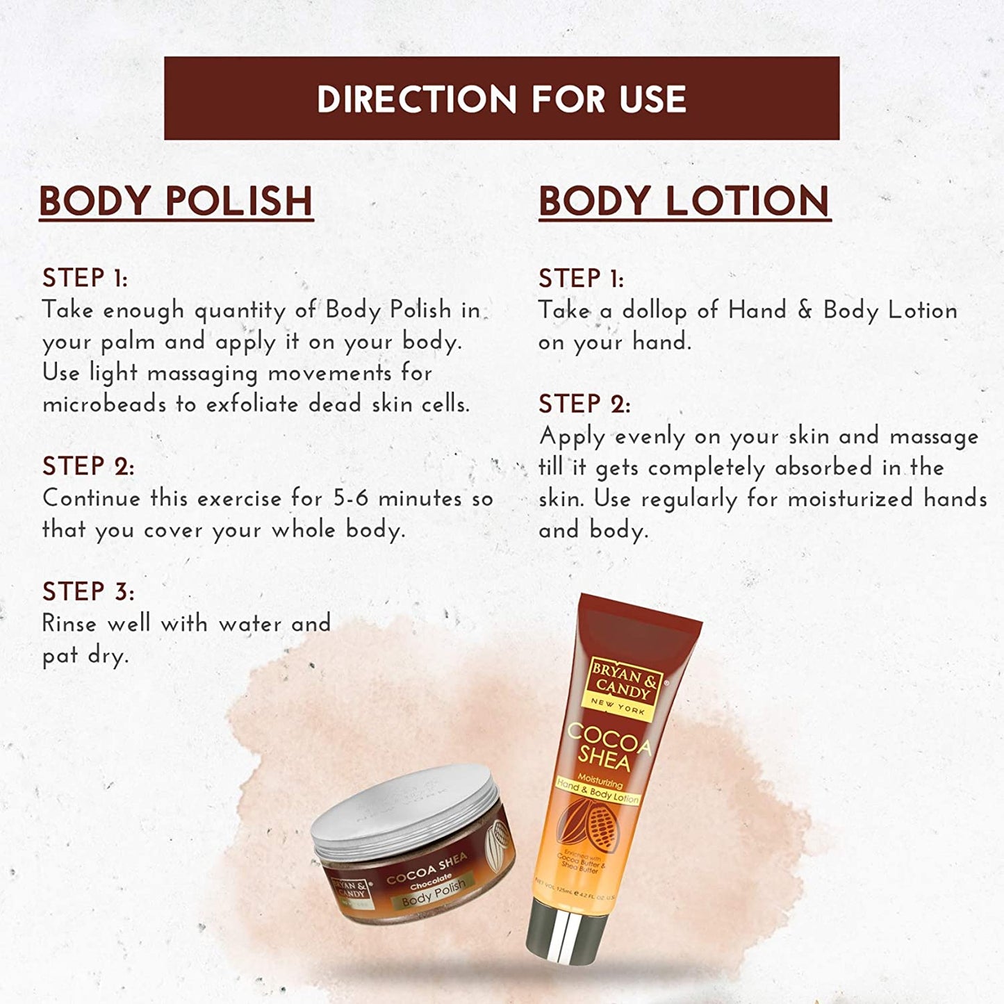 Bryan & Candy New York Cocoa Shea Bath Tub Kit Diwali Gift Set For Women And Men, Complete Home Spa Experience (Shower Gel, Hand & Body Lotion, Sugar Scrub, Body Polish)