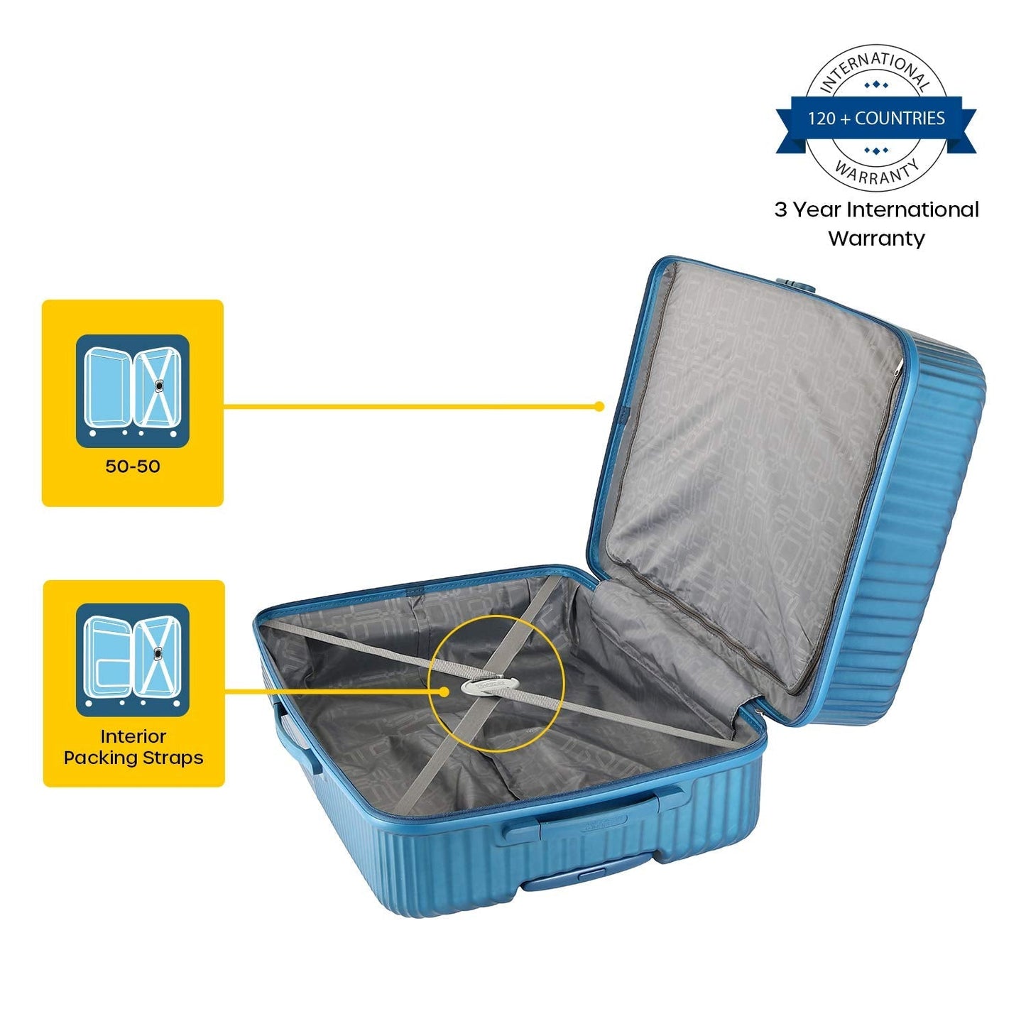 American Tourister Georgia Polycarbonate Moonlight Blue Hardsided Luggage Set (FS3 (0) 21 004)